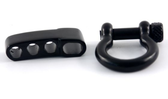Outdoor Camping Edelstahl Schraubbogen Schnalle 5 mm Schwarz Verstellbares Paracord Schnalle