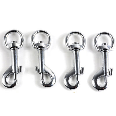 6.00cm * 4.00cm * 1.00cm Paketgröße Zinklegierung 25mm Auge Drehbarer Snap Hook für Hundehaken