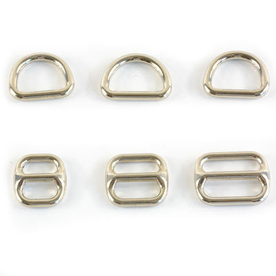 Packung Größe 3,00cm * 2,00cm * 0,50cm Silbermetall D Ring Tri Glide Slider 20mm 25mm