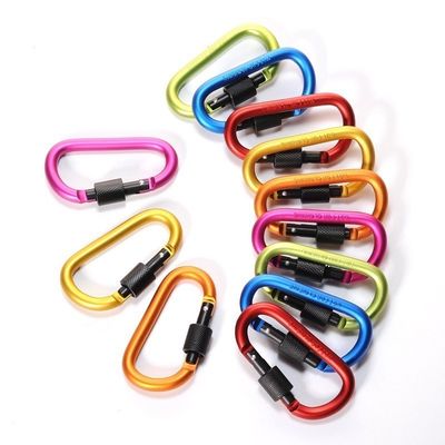 8.00cm * 5.00cm * 1.00cm Paketgröße D-Form Aluminium Mini-Schlüsselschlüsselhalter Karabiner-Clip 1