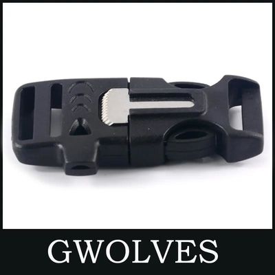 Outdoor Paracord Überlebensfeuer Starter Pfeife Buckle ASD578 für Notfälle