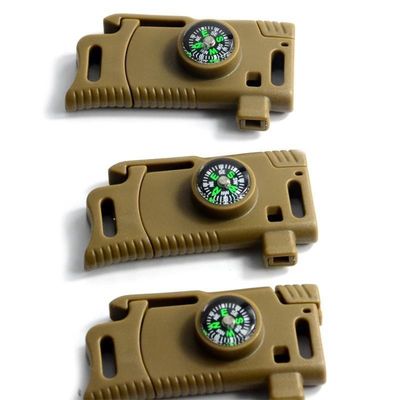 Erste Zahlung Multifunktions Notfall Flint Feuer Starter Kompass Buckle mit Schaber