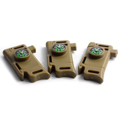 Erste Zahlung Multifunktions Notfall Flint Feuer Starter Kompass Buckle mit Schaber