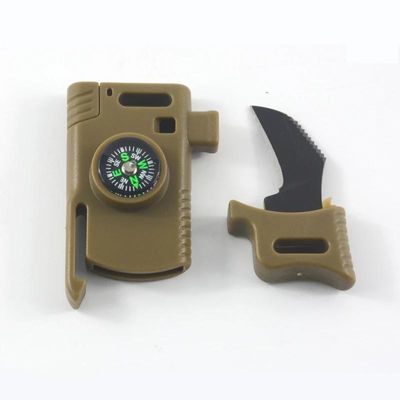 Erste Zahlung Multifunktions Notfall Flint Feuer Starter Kompass Buckle mit Schaber